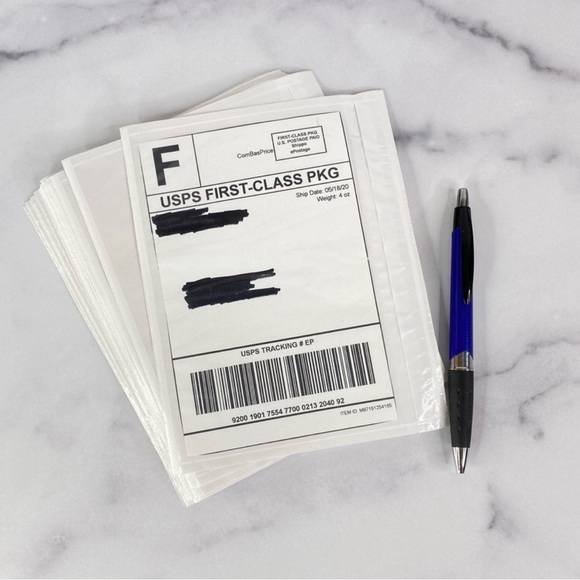 50 Invoice Labels, Address Pocket Sleeves, Protect From Rain, Saves on Tape - Picture 5 of 5